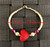 14k gold filled ANY COLOR XLarge Pave heart bangle