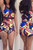 Two piece multi color swimsuit