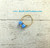 14k gold light blue dice ring