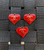 Red heart metal charm smooth
