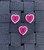 Hot pink heart metal charm.