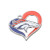 Broncos heart metal charm