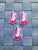 High heels pink glitter planar resin