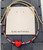 14k gold Red pave heart necklace #2