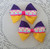 Multi color logo hair bow