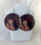 Lady curly hair wood earrings #1