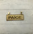 14k gold filled Medium Block nameplate Paige