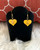 Yellow heart dangle earrings.