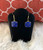 Blue square dangle earrings