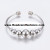 Stainless steel silver beaded bracelet