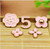 5pc pink floral design charm set