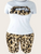 2pc Leopard short set outfit