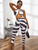 Zebra one piece jumpsuit