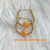 14k gold Marble Orange dice hoop earrings