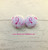 Breast Cancer fabric button earrings