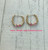 14k gold October pink hoop earrings #2