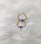 14k gold XS purple dice hoop earrings kids