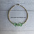 14k gold green heart bracelet