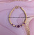 14k gold February crystal bracelet kids #1