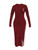 Bodycon Burgundy long sleeve dress