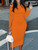 Bodycon Orange long sleeve dress