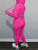 2pc Pink jogging suit hoodie set