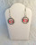 49er Glass charm earrings