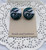 Eagles fabric button earrings