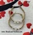 14k gold CLEAR Large hoop earrings