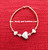 14k gold Mini heart pave bracelet .