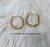 14k All gold tunnel hoop earrings kids