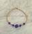 14k Gold purple Dice bracelet #2