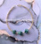 14k gold green dice bracelet