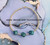 14k gold green dice bracelet