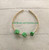 14k gold lime green dice bracelet