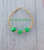 14k gold lime green dice bracelet