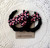Breast Cancer black wrap bamboo hoop earrings