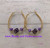 14k gold Large Lt.Purple dice earring