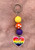 Rainbow heart Ball Keychain