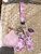 Flowers Lip gloss & hand sanitizer Keychain #1