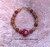 14k Gold evil eye brown heart bracelet