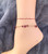 14k gold January heart Anklet