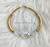 14k gold clear Square teardrop bangle