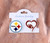 2pc Steelers Croc shoe charm