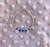 14k gold Capri Blue  crystal bracelet