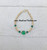 14k gold green heart  bracelet kids