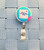 Blue EKG fabric badge reel