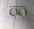 14k gold tunnel hoop earrings