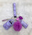 Purple tye dye Lip gloss & hand sanitizer Keychain #1