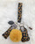 Black sunflower Lip gloss & hand sanitizer Keychain